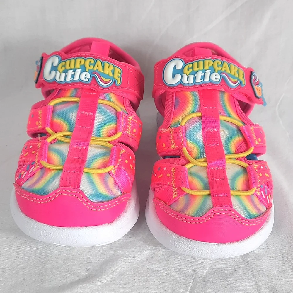 Skechers Sweet Kicks Jumpster  Scented Toddler Sandals Size 5 Pink Rainbow